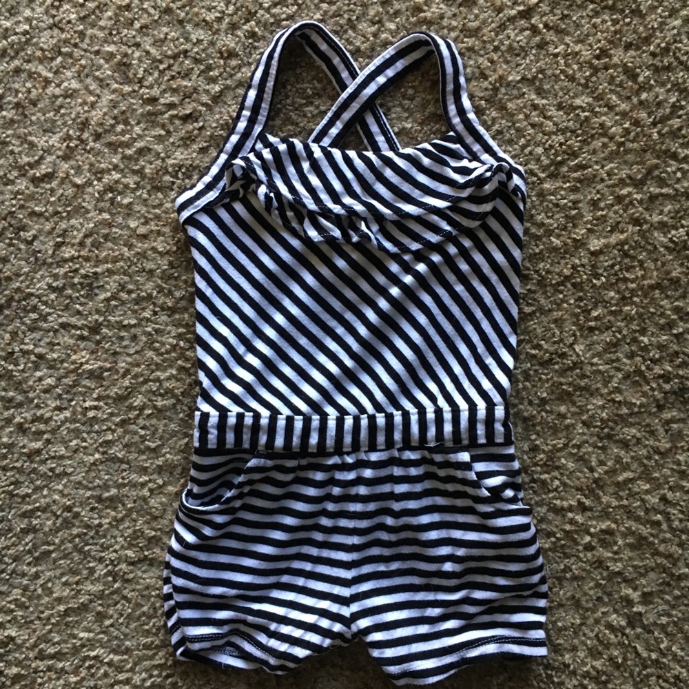 Amy Coe Black & White Tank Shorts Romper